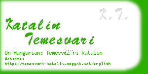 katalin temesvari business card